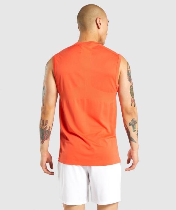 Panske Tielko Gymshark Regulate Training Oranžové | YH0738156